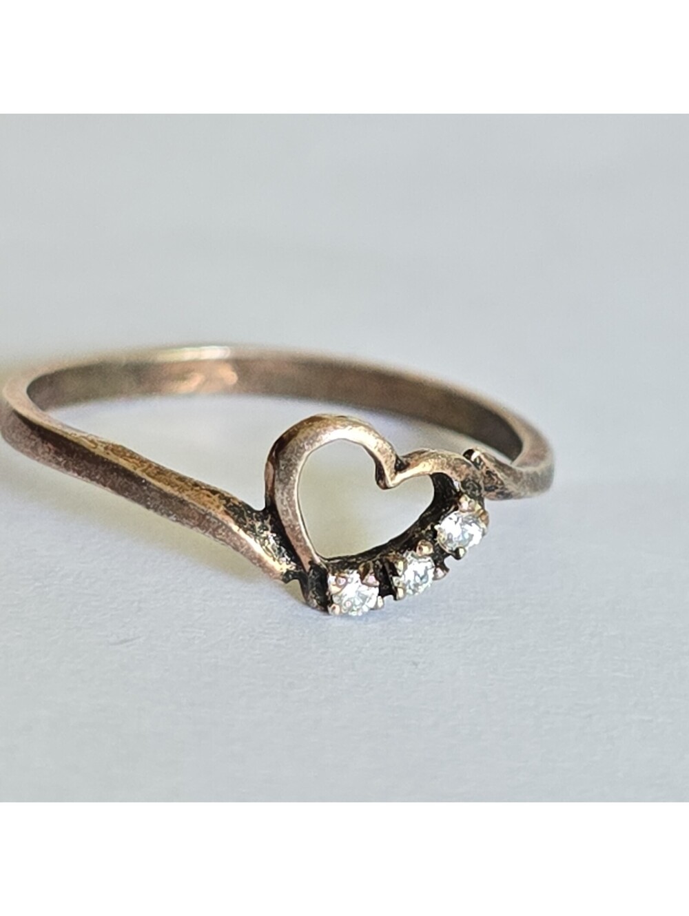 Vintage Sterling Silver Heart Romantic Ring
